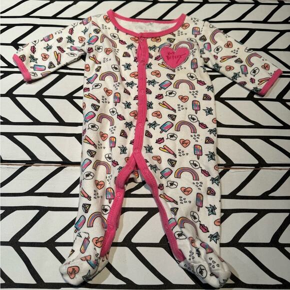Betsy Johnson printed onesie size 4 months - Picture 1 of 5